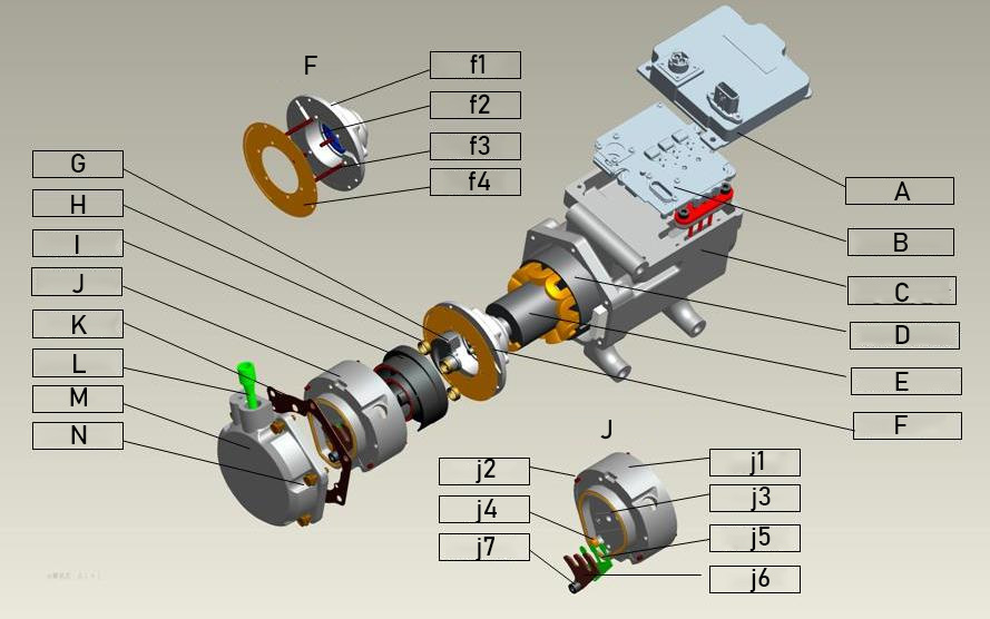 350v electric AC compressor inner structure and components